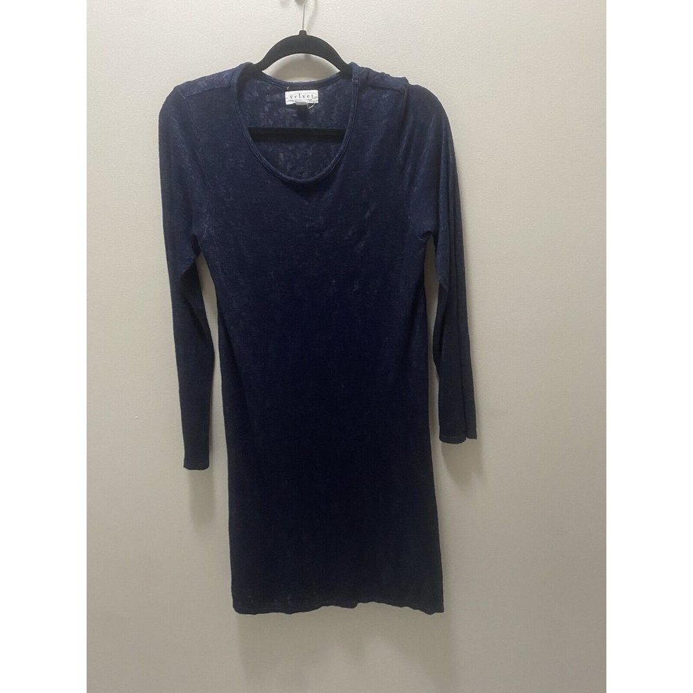 Velvet By‎ Graham Spencer Sweater Dress Blue EUC Size Small